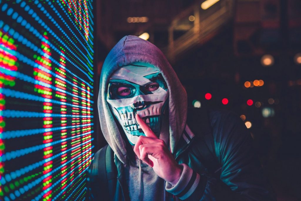 cyber criminal with mask